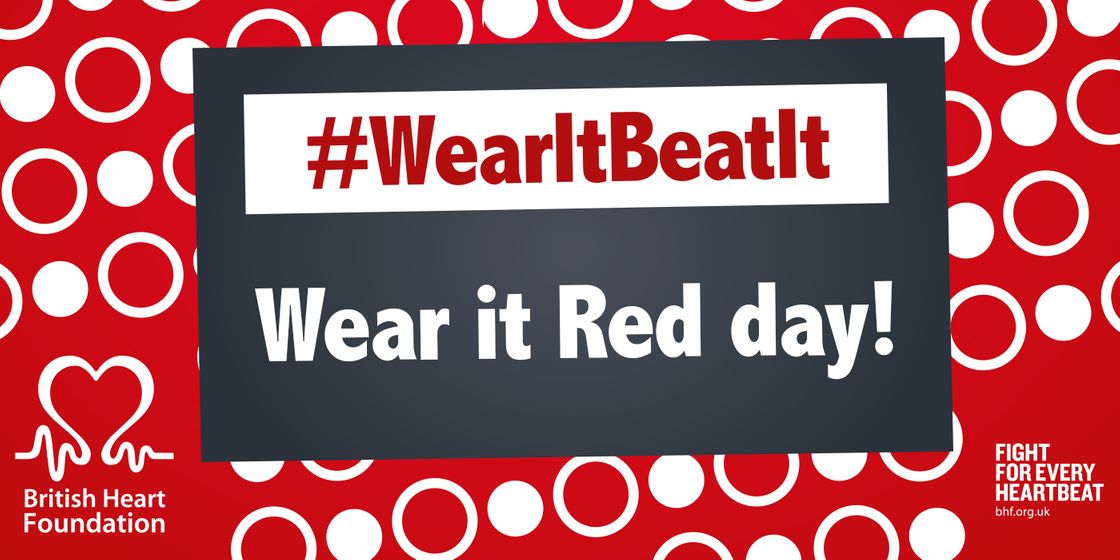 Brewster Pratap 'Wear it red' in aid of British Heart Foundation