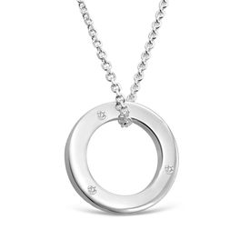 Halo Pendant 3 Diamonds