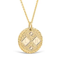 Two Letter 19mm Coin Pendant (letter side by side)