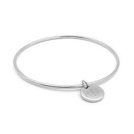 Single Bangle With Engraved Disc