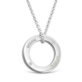 Halo Pendant 2 Diamonds