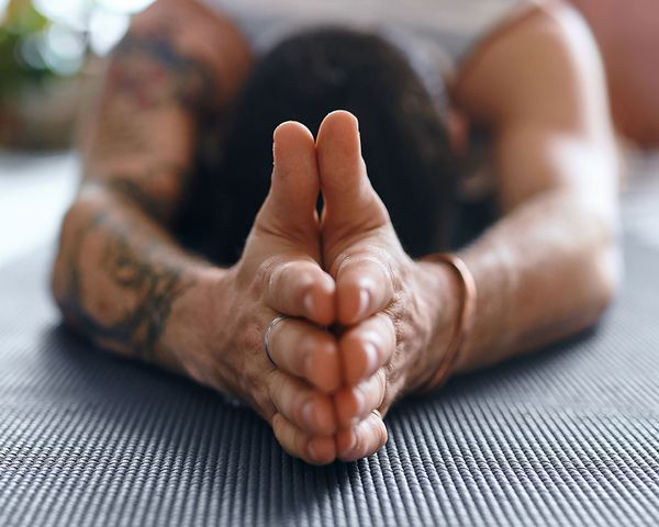 Man doing pilates