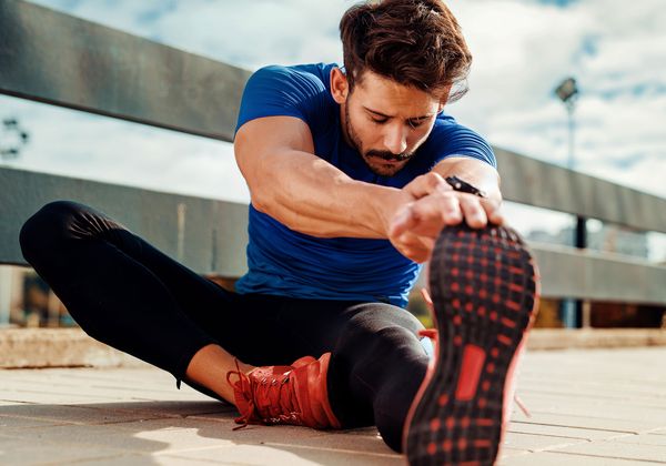 Runner stretching